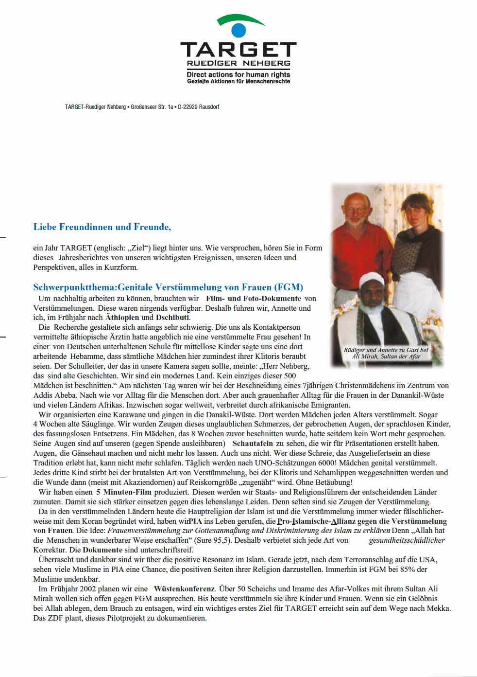 Jahresbrief 2001